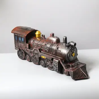 Senovinių Amatų Retro Geležies Garo lokomotyvą Traukinys modelis --HOME Office BARAS RETRO Dekoro Meno Statula Rinkti Papuošalai