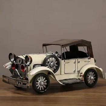 Senovinių Geležies Automobilio Modelį su LED Šviesos Juostelės Diecasts & Žaislinės Transporto priemonės Žaislinius Automobilius Vaikas Žaislai Vaikams, Gimtadienio, Kalėdų Dovanos