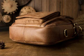 Senovinių, rankų darbo natūralūs nekilnojamojo karvės odos vyriškos rankinės verslo pečių krepšys atsitiktinis natūralios odos darbo ruda lagaminėlis