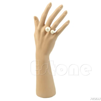 Silicio Moterų Rankas Manekenas Nagų Dailės Netikras Modelis Žiūrėti Žiedą, Apyrankę Pirštinės Manekenas Vertus Stovėti Ekranas DropShip