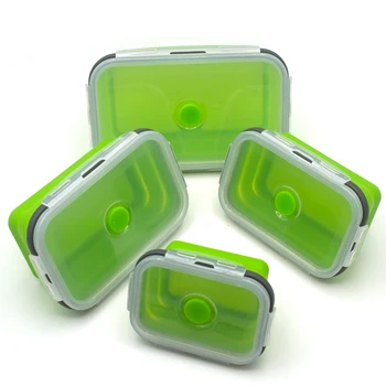 Silikono Išardomi Priešpiečių Dėžutė Vaisiai Švieži Laikyti Lauke Maisto Užsandarinti Pakuotes Nešiojamų Lunchbox Šaldytuvas Talpykla