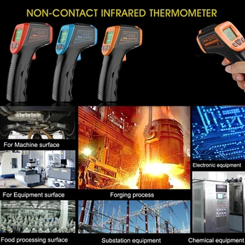 Skaitmeninis Termometras Elektroninė Įranga, Matavimo Priemonės, Apšvietimas ON/OFF Atrankos Standartinio Dydžio Pramonės Termometras