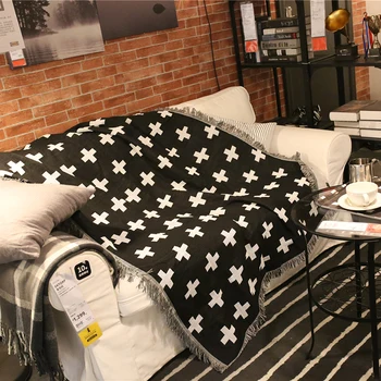 Smėlio antklodė padengti Šiaurės gyvenamasis kambarys sofos rankšluostį laisvalaikio antklodė paprastas dulkių padengti pagalvėlė apdaila kambario, miegamojo paprasta