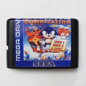 Sonic Rengimo 16 bitų MD Žaidimo Kortelės Sega Mega Drive Genesis