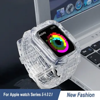 Spalvinga Minkšta Skaidria Guma Sporto Diržu, Apple Watch 38/40/42/44mm Juostos IWatch Apyrankę Series 5 4 3 2 1 Silikono