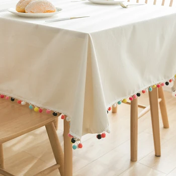 Spalvos vilnos kamuolys medvilnės ir lino staltiesė drobinio pynimo stačiakampio formos virtuvės stalo dangtis kavos staltiesė Kalėdinė staltiesė
