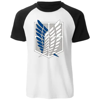 Sparnai Laisvės Mikasa T-shirts Mens Japonų Anime Marškinėlius Vyrai Trumpas Raglan Rankovėmis Vasarą Tees Viršūnes Ataka Titan Vyras marškinėliai