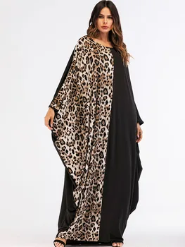 Spausdinti leopard musulmonų suknelės musulmonų suknelė prarasti suknelės plius vienas dydis gpgb dizaino moterų suknelės, musulmonų drabužiai arabų skraiste 5267