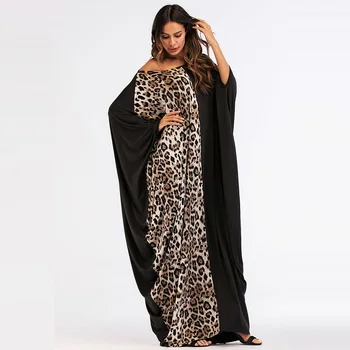 Spausdinti leopard musulmonų suknelės musulmonų suknelė prarasti suknelės plius vienas dydis gpgb dizaino moterų suknelės, musulmonų drabužiai arabų skraiste 5267