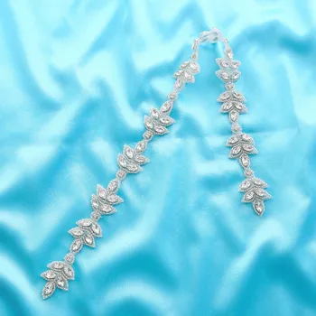 Strazdų Nuotakos Diržo Skiedra Kristalų Nuotakos Varčios Diamond Vestuvių Diržas Moterims vakarinę Suknelę J180S