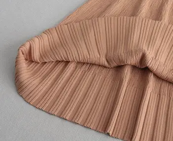 Streetwear-Line Susiėmę Aukšto Juosmens Moterų Mini Klostuotas Sijonas Atsitiktinis faldas mujer 2019 m. Rudenį, Žiemą Atsitiktinis Moterų Megztas Sijonas