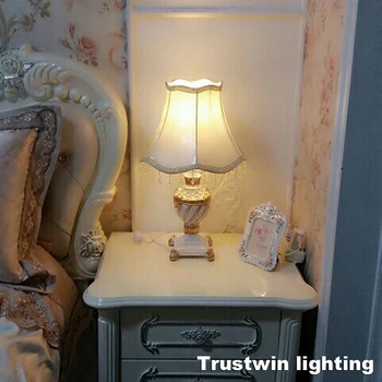 Su audinio umbra didelis Europa stiliaus lentelėje šviesos lempos gėlių meno dekoratyvinis stalo lentelė šviesos lempa fojė miegamojo lovos
