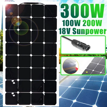 Sunpower Saulės Skydelis 18V 100W 200W 300W Lankstus PET Sunpower Saulės Skydelis Placa Saulės Mobiliojo ryšio Telefoną, Namų Sistemos, Įkroviklis