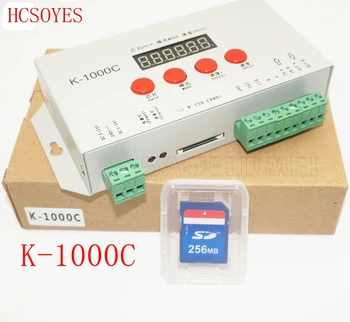 (T-1000S Atnaujinta) K-1000C valdytojas WS2812B,WS2811,APA102,SK6812,2801 LED 2048 Pikselių Programa Valdytojas DC5~24V