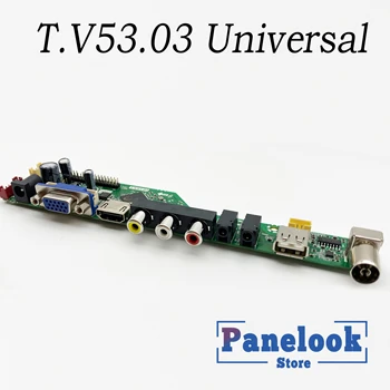 T. V53.03 Universalus LCD TV Valdiklio Tvarkyklę Valdybos Sąsaja+7 raktų lenta+ 4 Lempos keitiklis