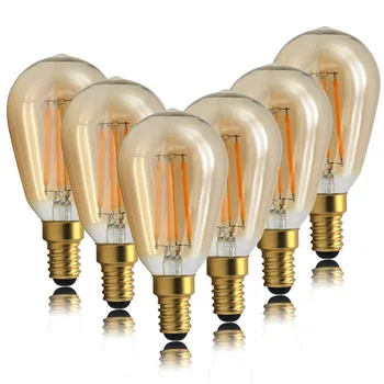 TIANFAN 6pcs/Pak Led Lemputės Derliaus Led Kaitrinės Lemputės ST45 4W 220/240v E14 Edison Varžtas Mažos Bazės