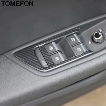 TOMEFON Audi A5 2017-2019 LHD Anglies Pluošto Automobilių Stiliaus Vidinį Porankiu Skydelio Lange Liftas Cover Stick kreminė Priedai