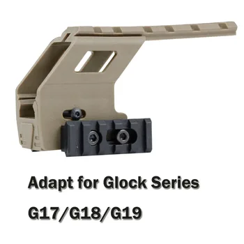 Taktinis Pistoletas Priedai Glock Geležinkelių Bazės Sistemos Pistoletas rinkinys Glock tvirtinimas Glock G17 18 19 Žibintuvėlis taikymo Sritis Rail Mount