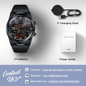 TicWatch Pro 4G/LTE ES Versija 1GB RAM Miego Stebėjimo IP68 Vandeniui Žiūrėti NFC, LTE už Vodaphone, Vokietijoje, vyriški Sportiniai Žiūrėti