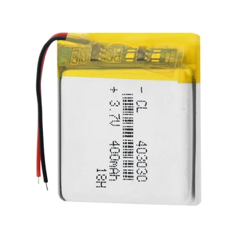 Tiekimo ličio baterija ličio polimerų Įkraunamą bateriją 403030 400 mah 3.7 V MP3 MP4 MP5 GPS PSP VIDURIO 