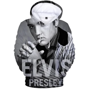 Top parduoti Elvis Presley 3D Hoodies Vyrų/moterų Hipster Kietas Viršūnes Atsitiktinis Hoodies Pavasario Berniukas Hip-hop Streetwear Vyrų Drabužiai.