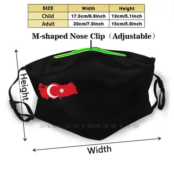Turkijos Žemėlapis, Vėliava Veido Kaukė Spausdinti Daugkartinio Naudojimo Kaukė Kd2.5 Filtras Veido Kaukė Vaikų Apsaugos Apsaugos Ir Karantino Slaugytoja Kvėpavimo