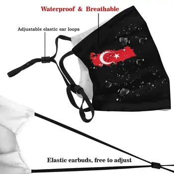 Turkijos Žemėlapis, Vėliava Veido Kaukė Spausdinti Daugkartinio Naudojimo Kaukė Kd2.5 Filtras Veido Kaukė Vaikų Apsaugos Apsaugos Ir Karantino Slaugytoja Kvėpavimo