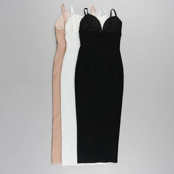 Tvarstis Moterų Suknelė 2020 Naujas Vasaros Seksualus Šalies Klubas Elegantiškas Bodycon Tvarstis Suknelė Spageti Dirželis Ponios Drabužiai