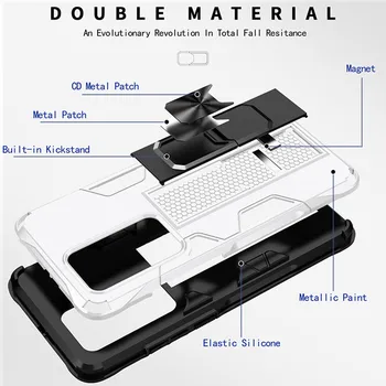 Tvirtas Magnetinis Metalo Paslėptas Atramą Atveju, Huawei P40 Garbę 10 30 Lite P Smart Z Y5 Y6 Pro Žaisti 4T atsparus smūgiams Šarvai Dangtis