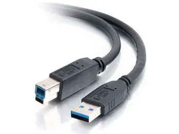 USB 3.0 Male B Male Kabelio Spausdintuvai, Skeneriai, Brother, Canon, Dell, E-pson, HP ir daugiau, Juoda