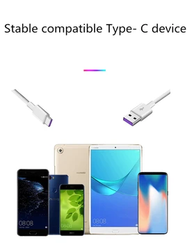 USB C Tipo Kabelis Huawei honor 20,garbės 20 Pro honor20 nova 5,nova 5i Duomenų Sinchronizavimo Ilgas Įkrovimo Laidas Telefono Įkroviklio Kabelį 1M 2M