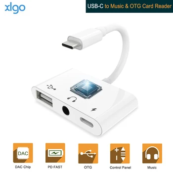 USB C iki 3 USB Skaitytuvas Kamera OTG adapteris Su C Tipo su 3.5 mm Aux Ausinių Lizdas Krovimo Duomenų Sinchronizavimas, 