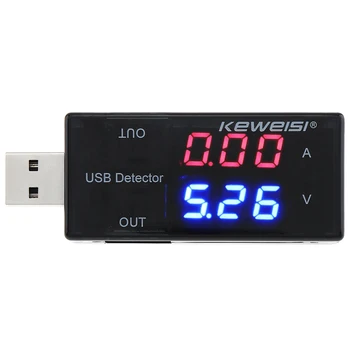 USB Detektorius LCD Srovė Įkroviklio Talpa Testeris USB Įkroviklis Gydytojas Galios Matuoklis Tekstas Voltmeter Mobiliųjų Telefonų Remontas