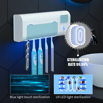 USB dantų šepetėlį Turėtojas Smart UV Dezinfekavimo dantų šepetėlį Turėtojas, Sieniniai Vonios kambarys Organizatorius Nešiojamų Vonios Rinkinys Priedai