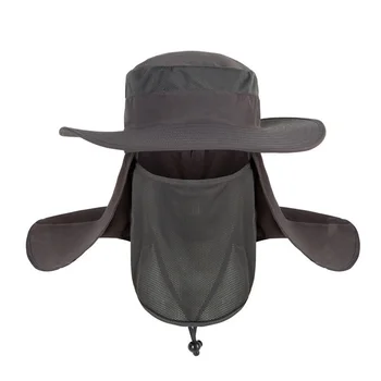 Unisex Platus Kraštų Nuimamas Anti-UV Kaklo, Veido Atvartu Lauko Sporto Žvejybos Hat Kvėpuojantis Quick Dry Anti-Sun