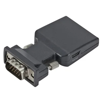 Universalus VGA Į HDMI Adapteris 1080P VGA(Male) HDMI(Moterų) Konverteris Su Garso Įvesties ABS Medžiagos daug Sąsajų