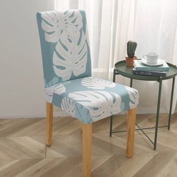 Universalus kėdžių dangose spandex modernios spausdinimo Lapų kėdė padengti valgomasis ruožas kėdė padengti virtuvės, biuro banketų, vestuvių namų