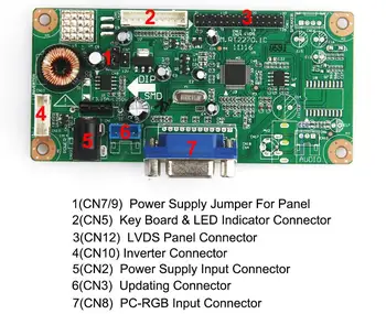 Už LP141WX3-TLN1 LTN141W1-L09 LCD/LED Valdymas Vairuotojo Lenta VGA 1280x800 LVDS Stebėti Pakartotinai Nešiojamas kompiuteris