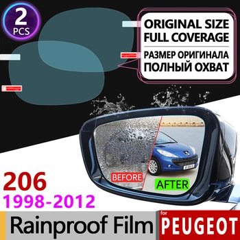 Už Peugeot 206 206+ 206cc 206sw CC SW 1998-2012 Pilnas draudimas Anti Rūko Kino galinio vaizdo Veidrodis Rainproof Anti-Rūko Filmų Priedai