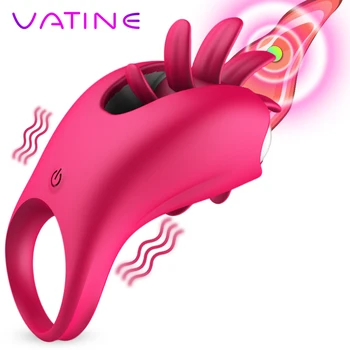 VATINE Makšties Stimuliuoti Klitorį Liežuviu Lyžis Sukimosi Žodžiu G-taško Vibratorius Dropshipping