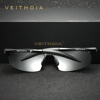 VEITHDIA Aliuminio Vyrai, Akiniai nuo saulės, Poliarizuoti Akinių Aksesuarai, Prekės ženklo Dizaineris Saulės akiniai Vyrams oculos de sol masculino VT6518