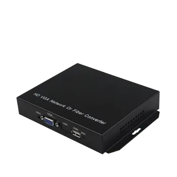 VGA KVM optinio pluošto konverteris VGA USB pelę ir klaviatūrą, Audio KVM Extender vienos rūšies pluošto 20KM