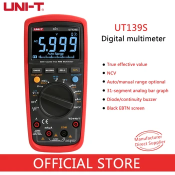 VIENETO UT139S skaitmeninis multimetras tiesa faktinė vertė LoZ LPF testeris profesinės voltmeter ammeter su juoda EBTN ekranas
