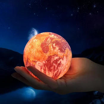 VKTECH 3D Spausdinimo Star Mėnulio Lempos Spalvinga Keisti Touch Nuotolinio Valdymo Naktį Šviesos USB Įkrovimo vaiko Lovos Dekoro Dovanos Karšto
