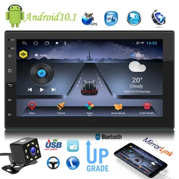 VODOOL Android 10.1 2 Din Car Multimedia Vaizdo Grotuvas, Stereo GPS Navigacija, WiFi, Bluetooth, AUX Galvos Vienetas 1 GB+16 GB 7 colių