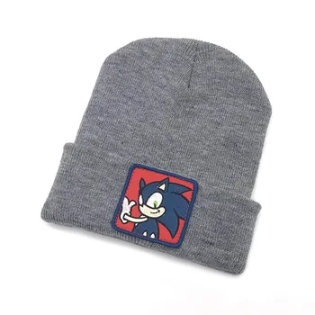 Vaikams, Skrybėlės, Sonic the Hedgehog Megzta kepurė Berniukams Žiemos Lauko Kepuraitė Anime Žaislas pav Medvilnės Sonic Vilnos Kepurės Unisex