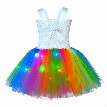 Vaikų Mergaičių Drabužius Vasarą Vienaragis Suknelė LED Žėrintis Vestuvių Suknelės Moterims Šalis Princesė Dress Vaikų Drabužių vestidos