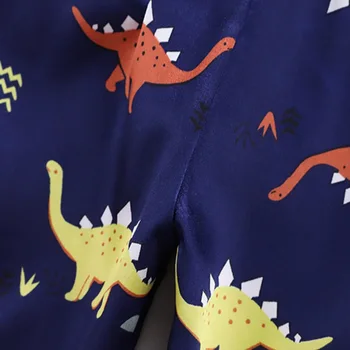 Vaikų Pižamos Dinozaurų Spausdinti Bamblys Kūdikis Berniukas Mergaičių Naktiniai Marškiniai, Pižamos Sleepwear Mygtuką Marškinėliai Šortai Komplektas Komplektai, Vaikiška Pižama Komplektas