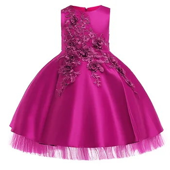 Vasaros Gėlių Mergaitė Princesė Suknelės Vaikams Mergina Šalis Gimtadienio Suknelė Mergaitėms Vestuvių Suknelė Vaikai Mergina Nėrinių Suknelė L5056