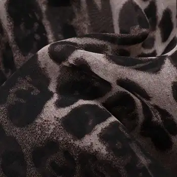 Vasaros Seksualus Leopardas Spausdinti Maxi Suknelė Moterų Sundress 2021 ZANZEA Off Peties Ilgai Vestido Padalinti Hem Šifono Suknelė Plius Dydis